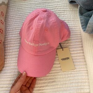 NWT NYON pink baseball cap
